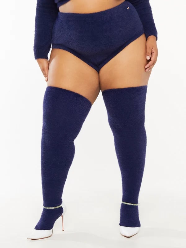 Savage X Fenty Fluff It Up Slipper Stockings in Blue