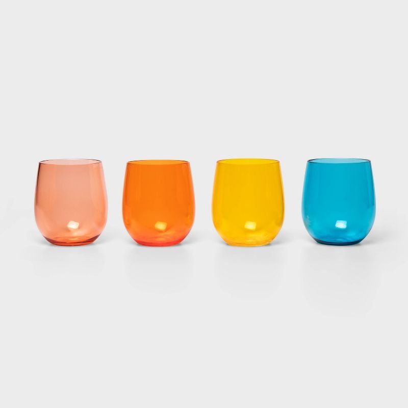 Plastic Stemless Wine Glasses