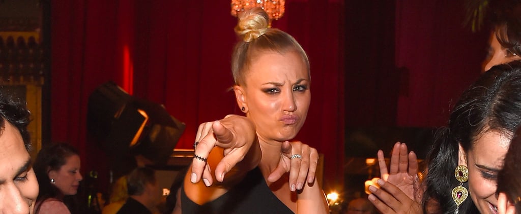 Kaley Cuoco Wearing Sneakers at the SAG Awards Afterparty
