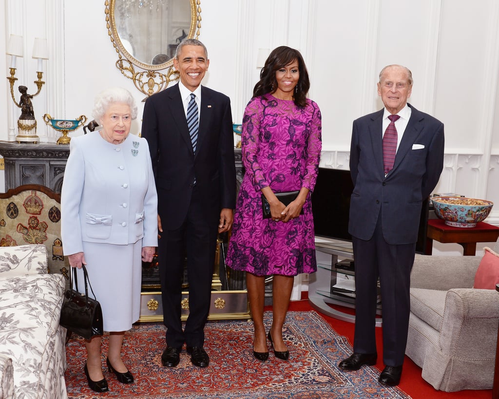 Michelle Obama Oscar de la Renta Dress in London April 2016