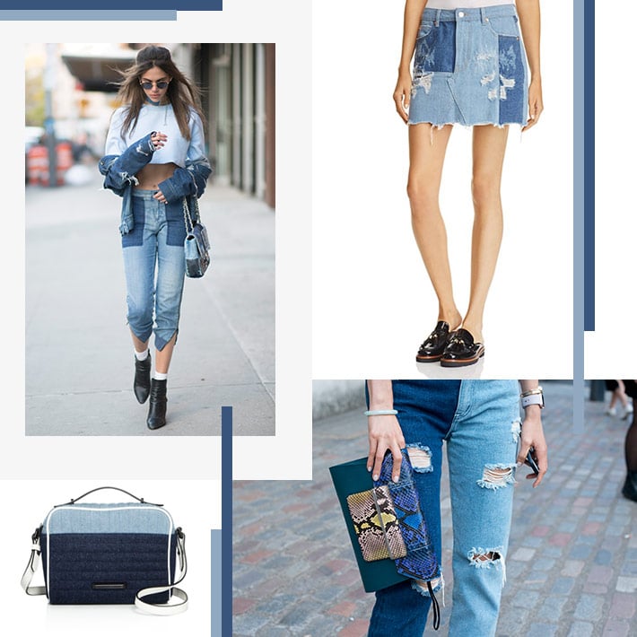 Contrast denim