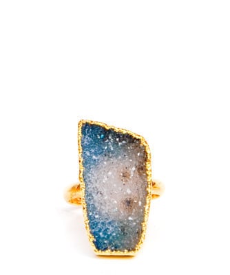 Asymmetry Drusy Ring