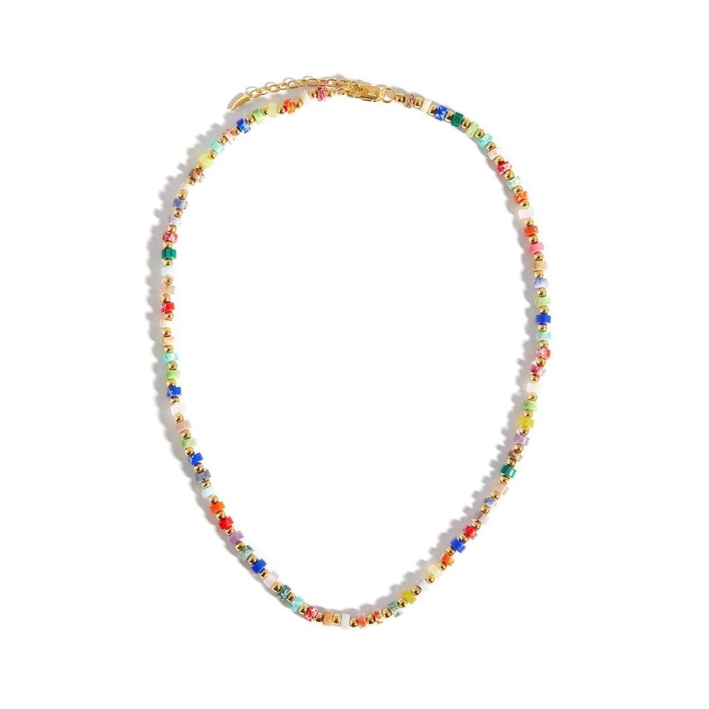 Missoma Short Beaded Gemstone Necklace