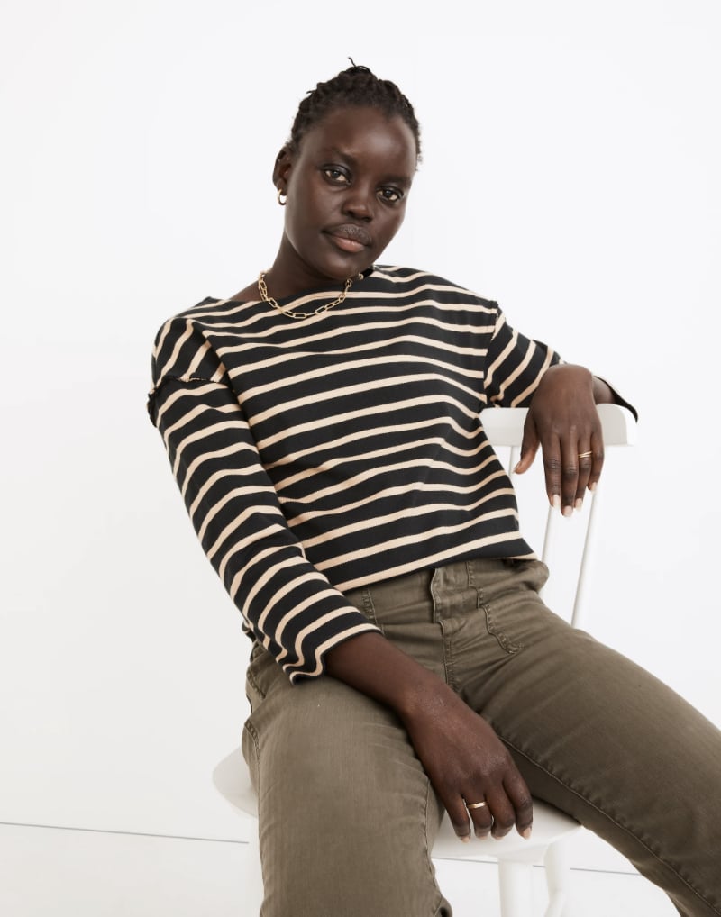 A Failsafe Choice: Madewell Luxe Long-Sleeve Tee in Casler Stripe