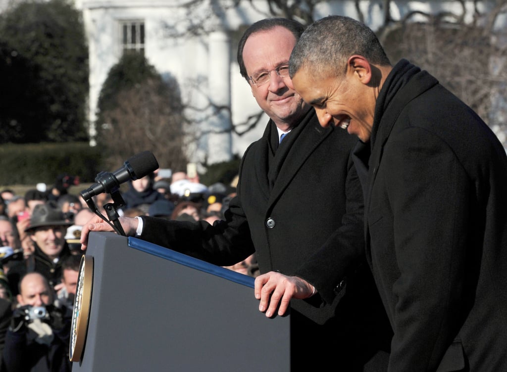 Obama had a tough time keeping it together.