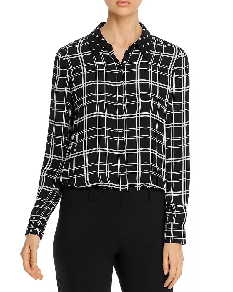 Shop a Similar Contrast-Collar Button-Up Shirt