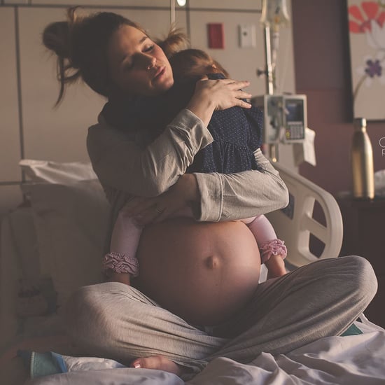 Mom Hugs Daughter Before Giving Birth to Next Child