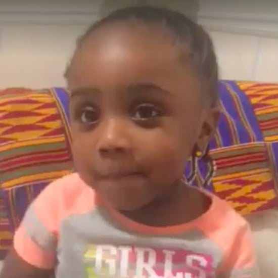 Little Girl Reciting Leaders For Black History Month