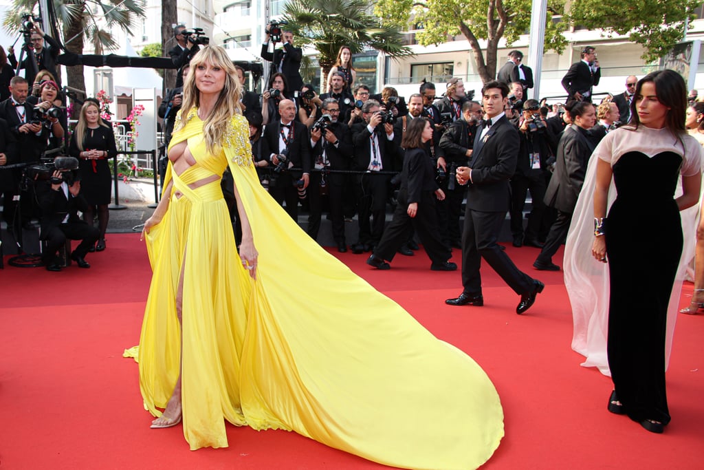 Heidi Klum's Yellow Cutout Gown at Cannes Film Festival 2023