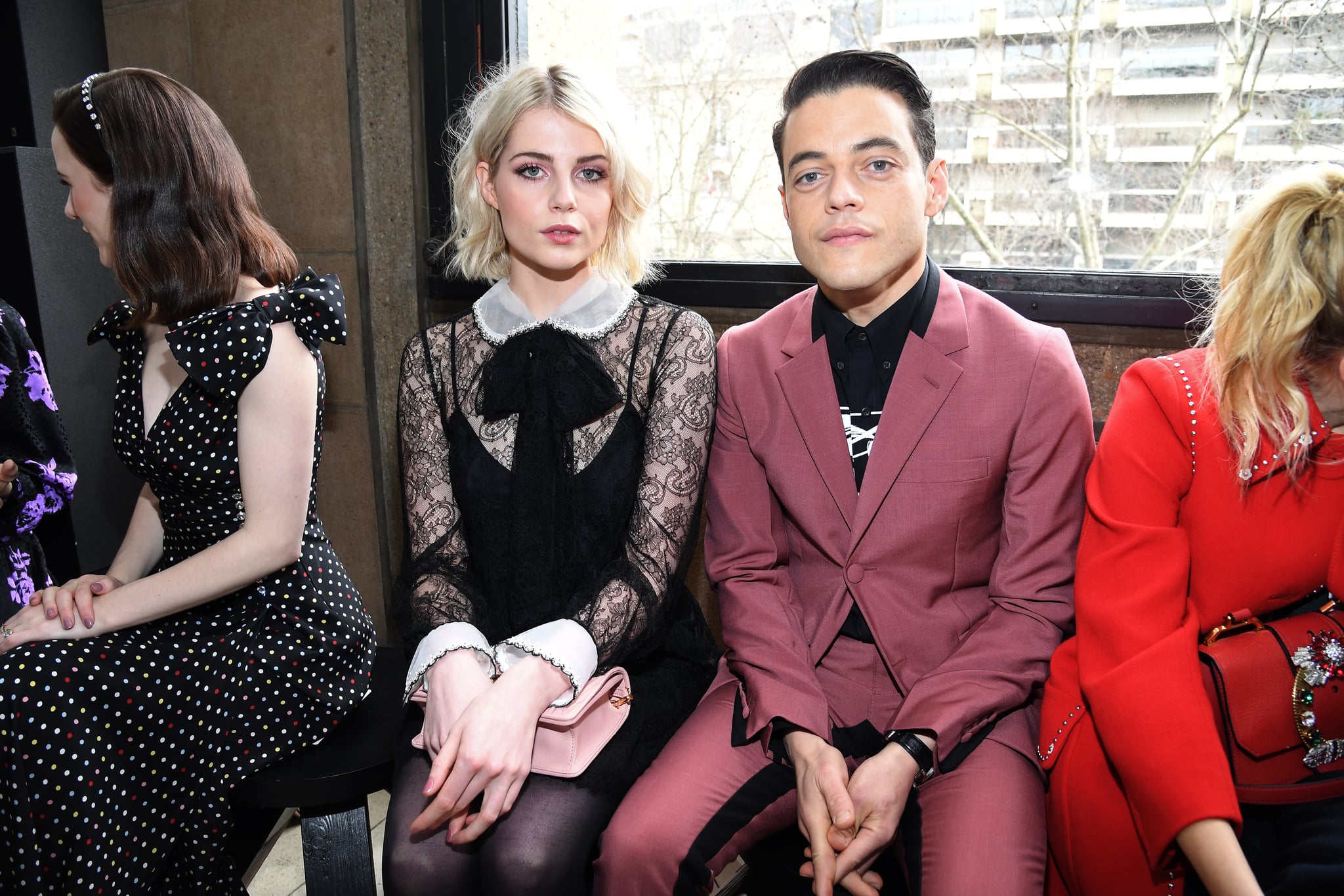 Paris, France - March 6: Rami Malek and Lucy Boynton attend Miu Miu's exhibition as part of Paris Fashion Week, Women's Clothing Fall / Winter 2018/2019 March 6, 2018 in Paris, France . (Photo by Pascal Le Segretain / Getty Images)