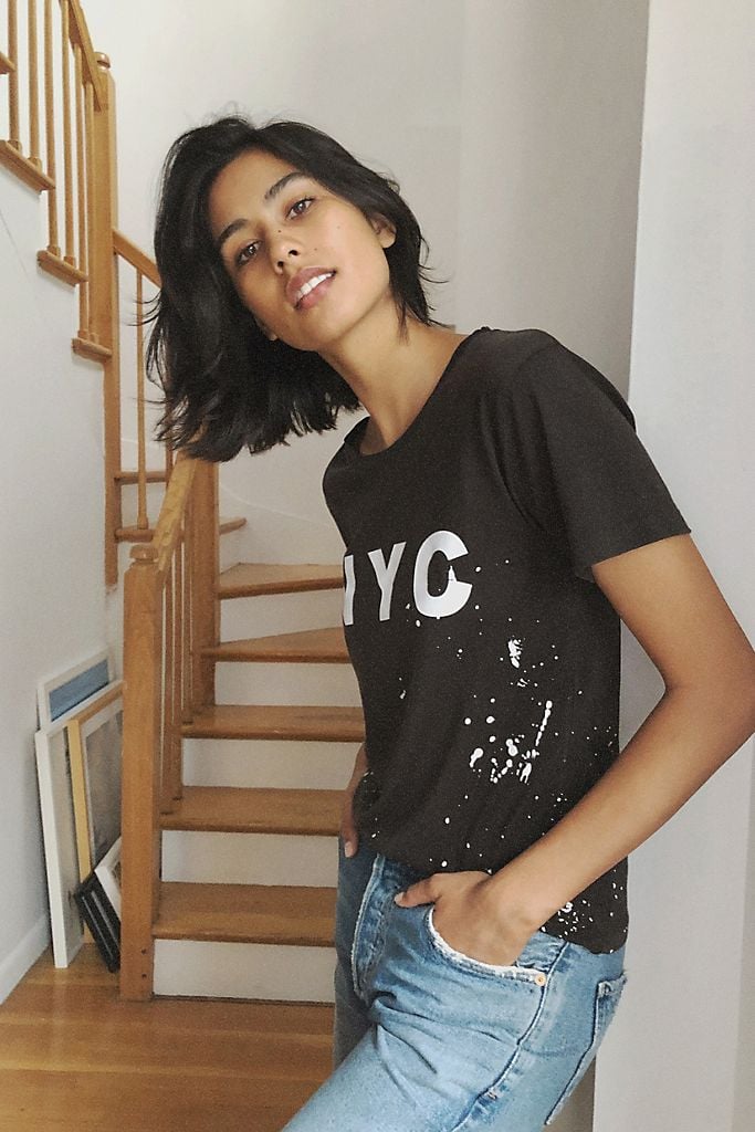 Chaser NYC Paint Splattered Graphic Tee