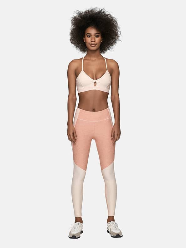 Set: Thumb-Hole Sports Cropped Top + Perforated Sports Leggings