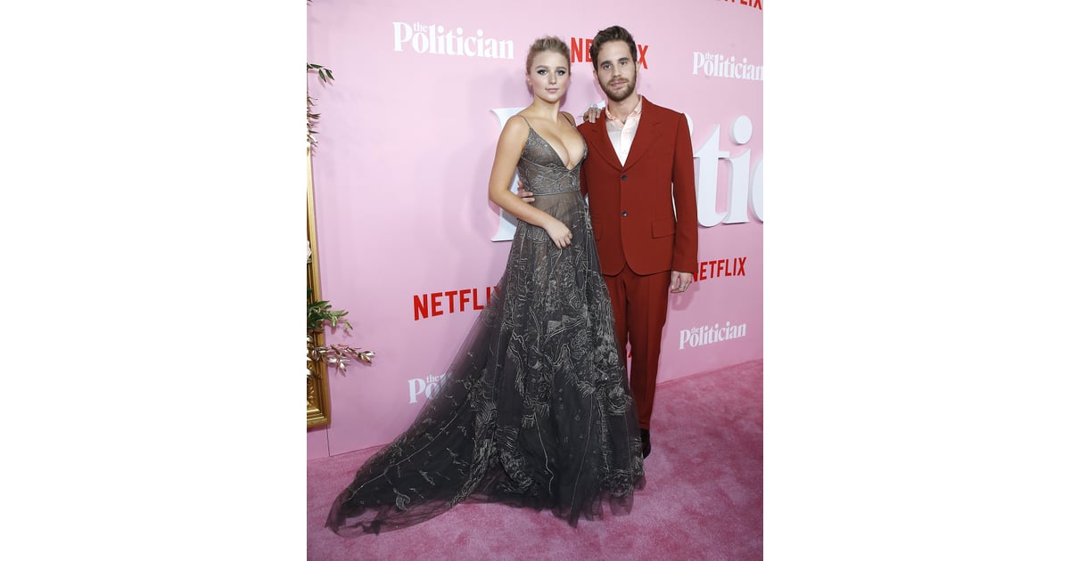Julia Schlaepfer and Ben Platt at The Politician Premiere | See