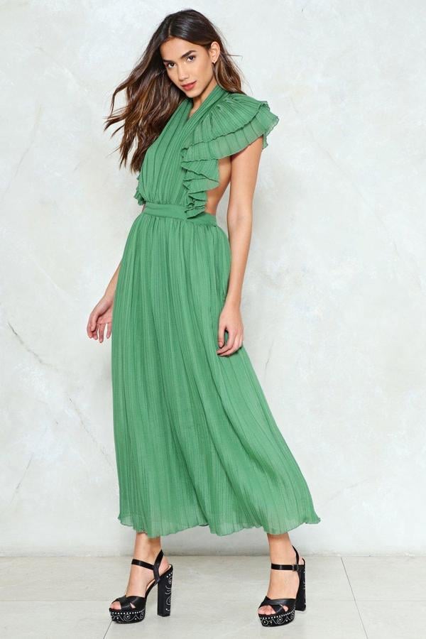 Nasty Gal Pleat to Meet You Maxi Dress