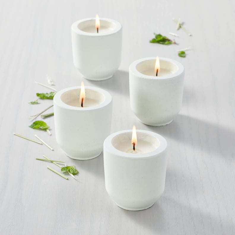A Mosquito-Repelling Candle: Citronella & Mint Concrete Candle