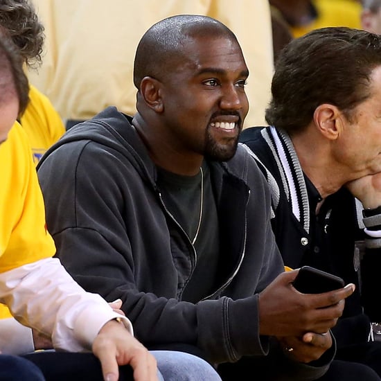Kanye West at the Warriors Playoff Game