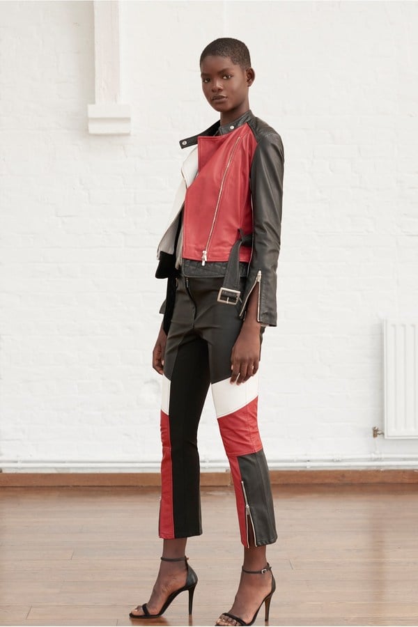 French Connection Evia Leather Biker Trousers