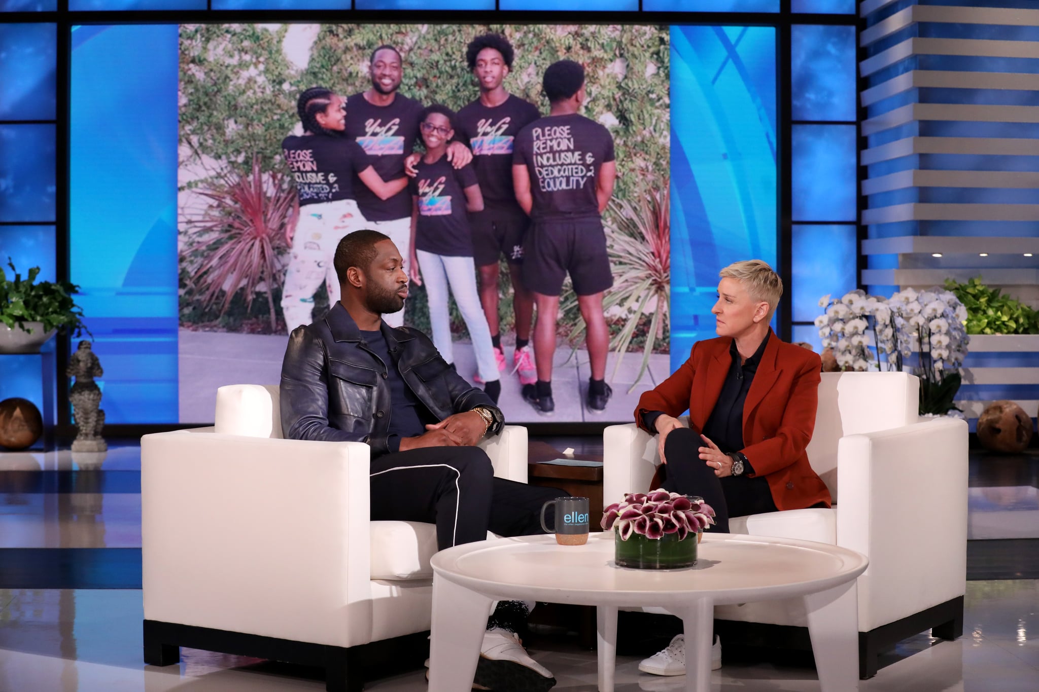 In this photo released by Warner Bros., talk show host Ellen DeGeneres is seen during a taping of 