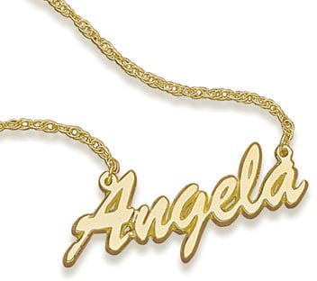 Zales 14K Gold Script Name Necklace ($249)