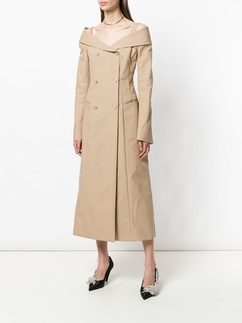 Off-White Cold Shoulder Trench Dress
