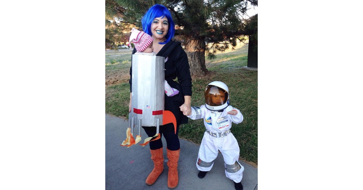 Rocket Ship Alien And Astronaut Calling All Families Of 3 We Have The 47 Halloween Costume Ideas You Ll Want To Steal Popsugar Family Photo 32