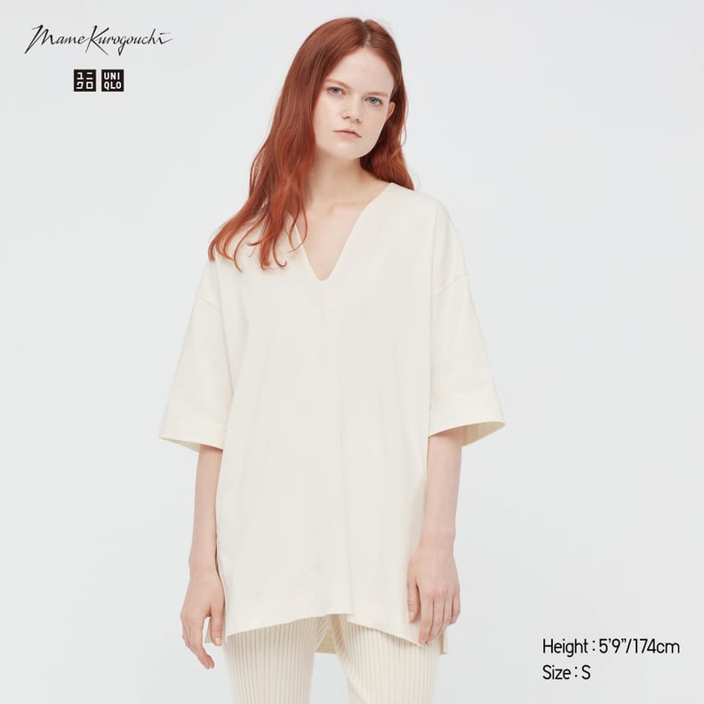 Loose and Airy: AIRism Cotton Oversized Half-Sleeved T-Shirt