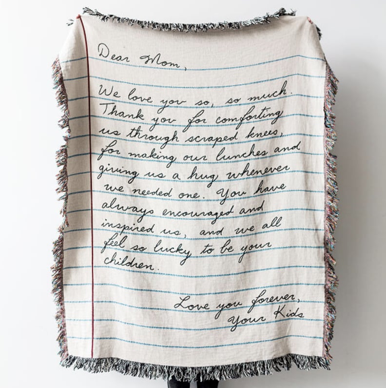 个性化的手写信件的毯子