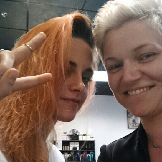 Kristen Stewart's Dyed Orange Hair on Instagram 2014