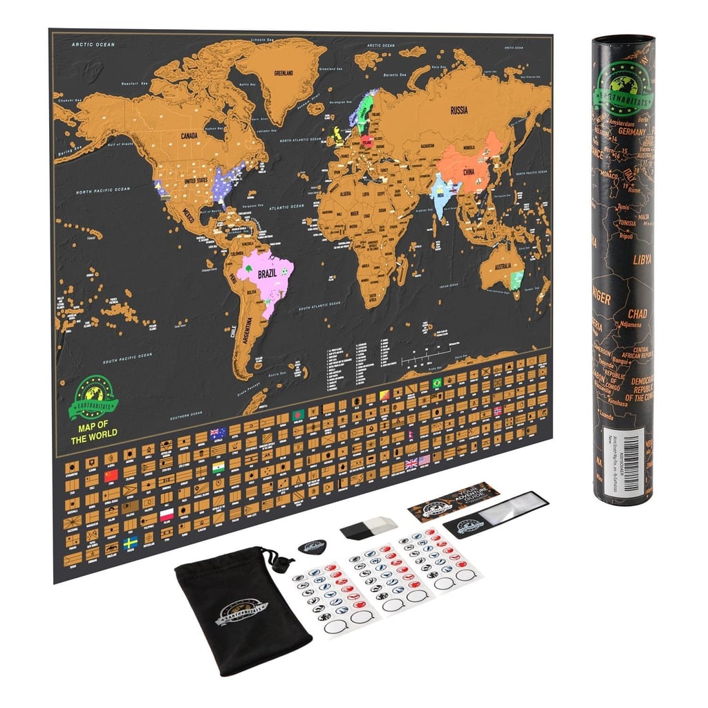 For the Traveller: Scratch-Off World Map Poster