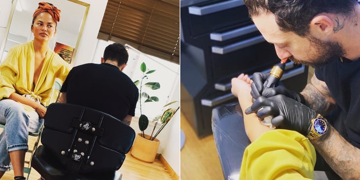 Chrissy Teigen's Forearm Tattoo of Her Family's Birthdays | POPSUGAR Family