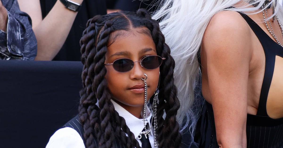 North West Is the Newest Yeezy Muse in Futuristic Silver Sunglasses