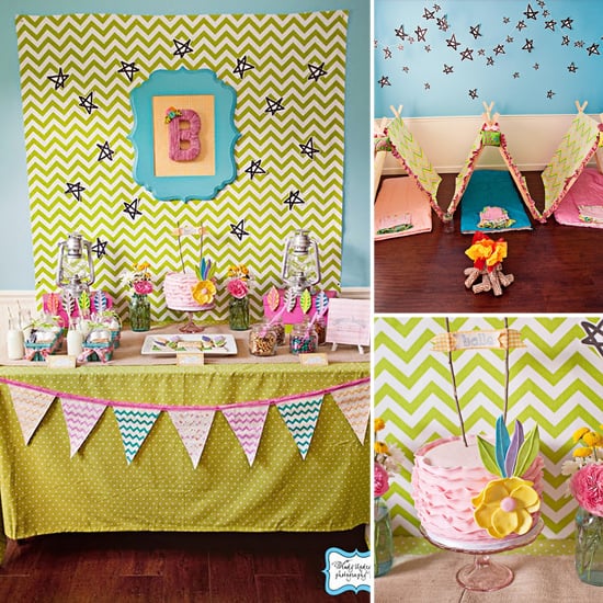 A Girlie Camping-Themed Birthday Party