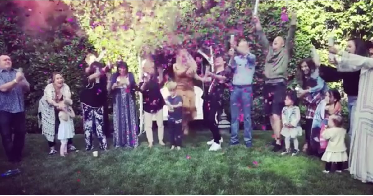 Hilary Duff Gender Reveal Video 2018 | POPSUGAR Family