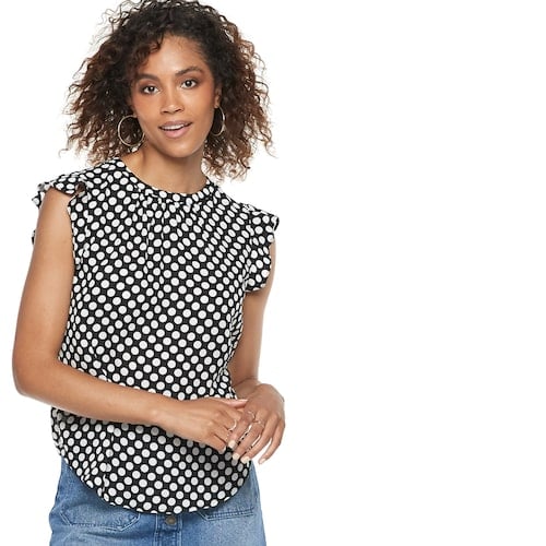 POPSUGAR at Kohl's Collection Print Ruffle-Sleeve Top