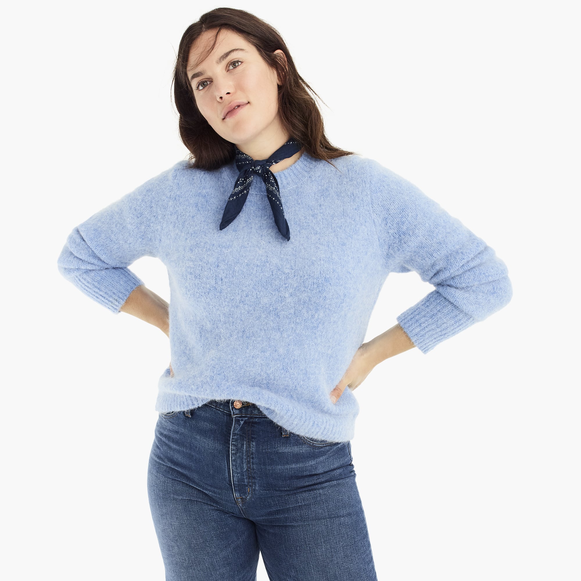 point sur button back sweater