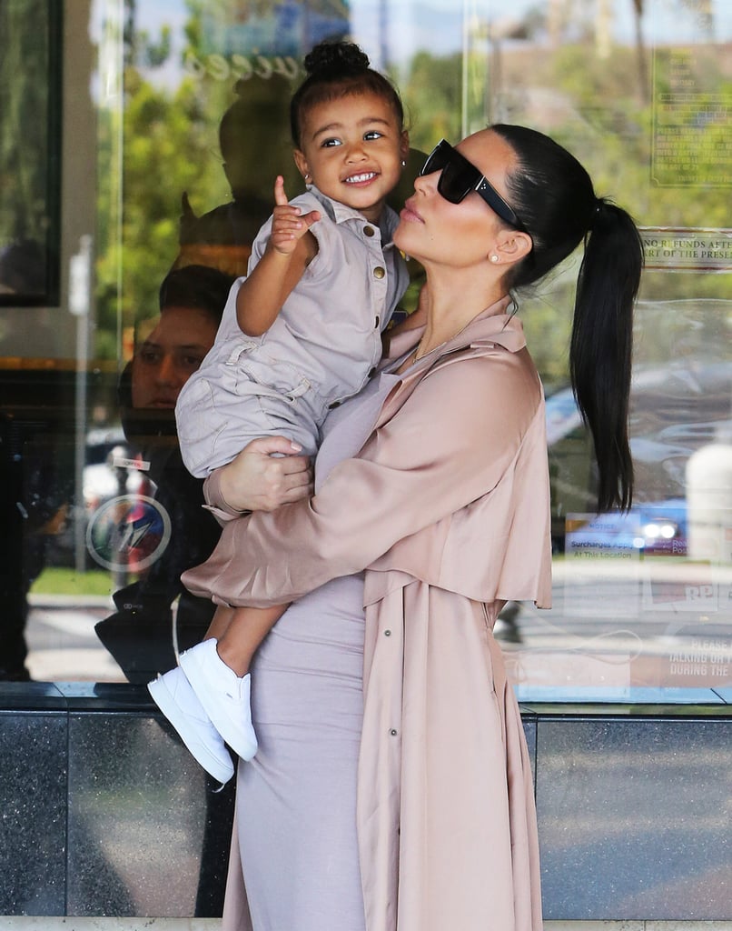 Kim Kardashian and North West at Movies July 2015