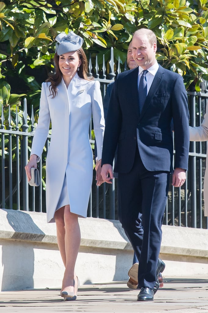 Kate Middleton Blue Coat on Easter 2019