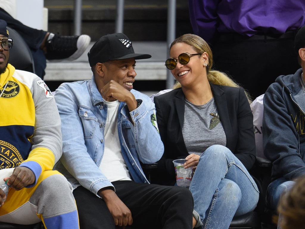 Beyonce and Jay Z at LA Clippers Game February 2016