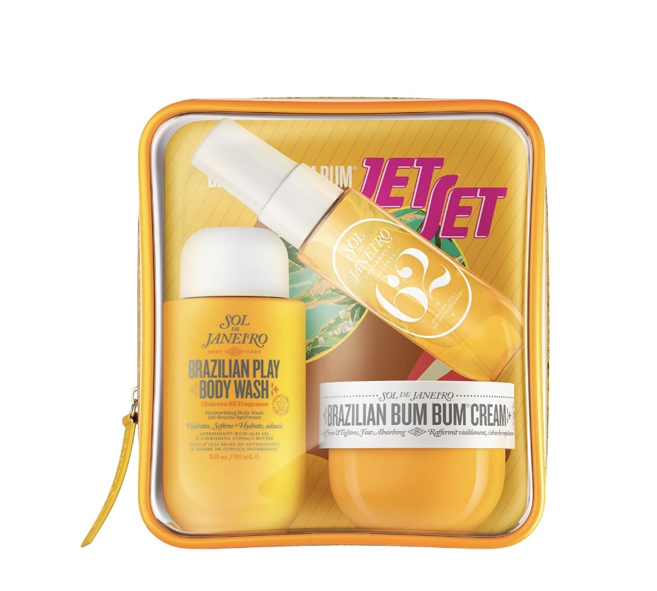 Sol De Janeiro Jet Set Travel Shower Kit ($26, originally $34)
As someone who travels often, I swear by this travel shower set. But with three of Sol De Janeiro's bestselling products (the body wash, perfume mist, and Bum Bum cream), I think anyone would love to receive this gift.
