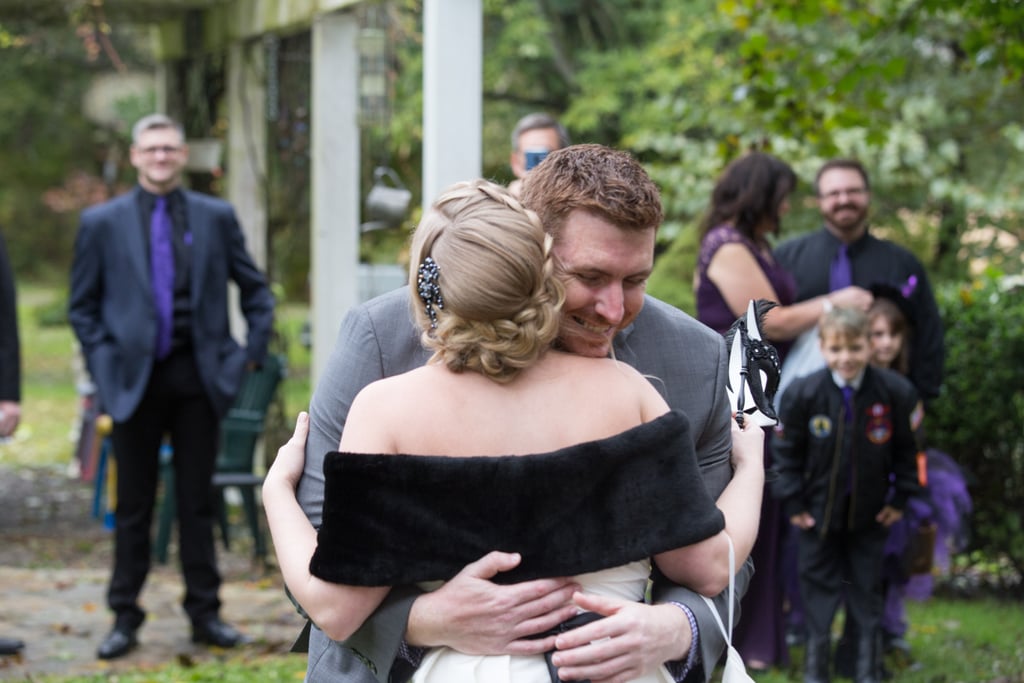 This Backyard Wedding Had Charming Rustic Halloween Decor