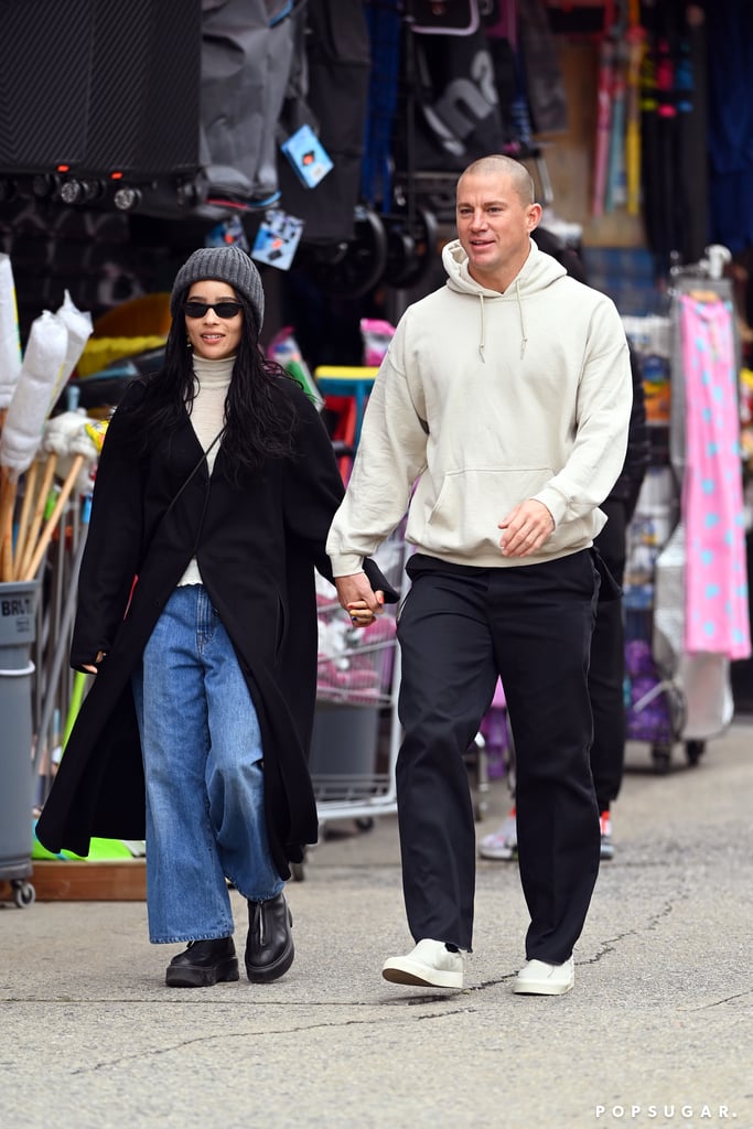 Zoë Kravitz and Channing Tatum sure have been spending quite a lot of time together. After making a handful of cute outings in New York City together, the duo were spotted holding hands while out and about in New York City on Oct. 23. Though neither Zoë nor Channing have publicly commented on the status of their relationship, according to Entertainment Tonight, the two are indeed dating. "It started out as a friendship and eventually turned to be more," a source told the publication.
Zoë and Channing worked together in 2017's The Lego Batman Movie — Zoë voiced Catwoman, while Channing voiced Clark Kent — and Zoë is currently gearing up to make her directorial debut in the upcoming film Pussy Island, in which Channing stars as a mysterious tech mogul with a private island. 
Zoë and Channing's reported romance comes just months after she filed for divorce from Karl Glusman following a year of marriage. Meanwhile, Channing previously dated Jessie J and shares 8-year-old daughter Everly with ex-wife Jenna Dewan. As Zoë and Channing's relationship continues to heat up, take a look at some of their cutest photos together ahead.