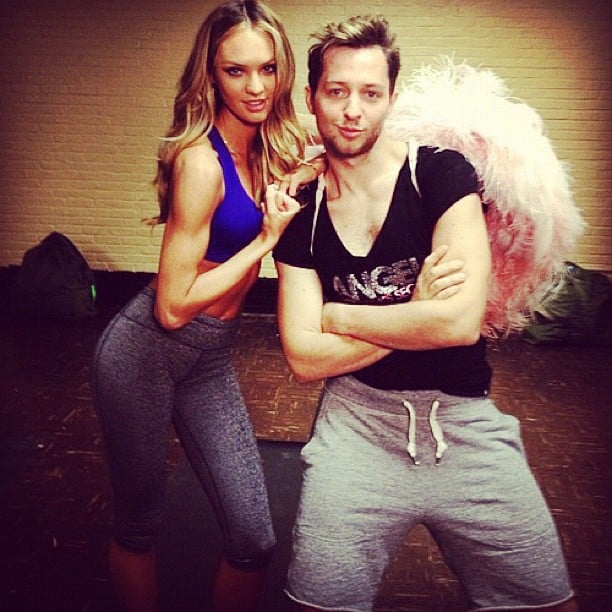 Candice Swanepoel posed with Derek Blasberg during a ...