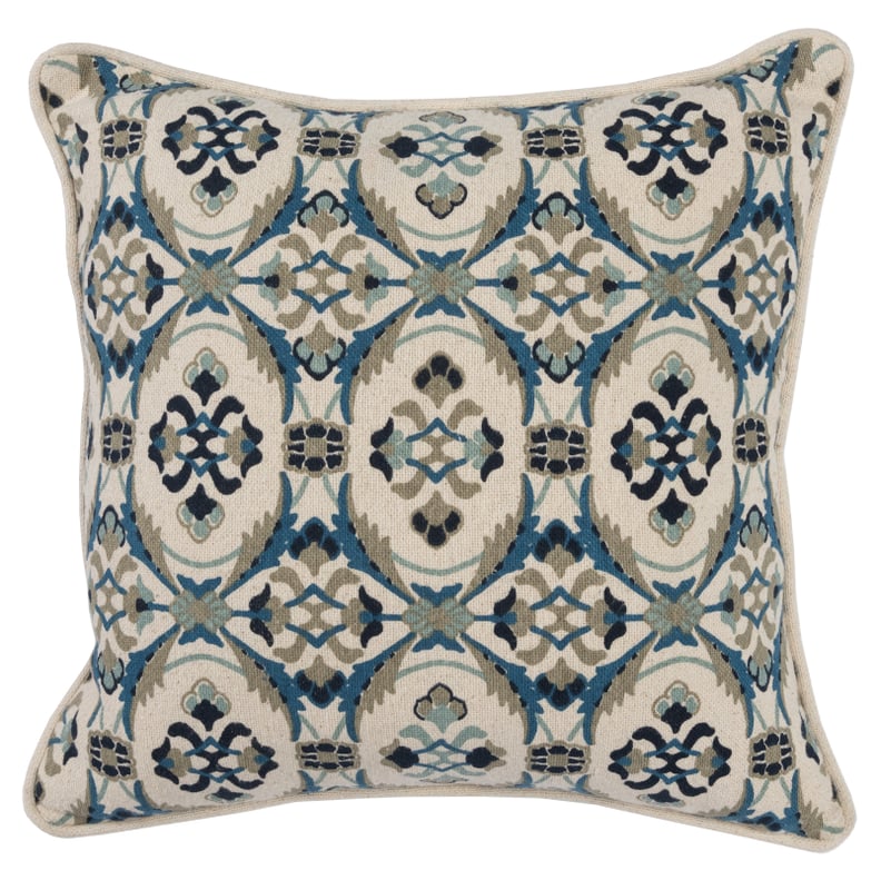 Get the Look: Lira Navy Blue Square Pillow in Blue