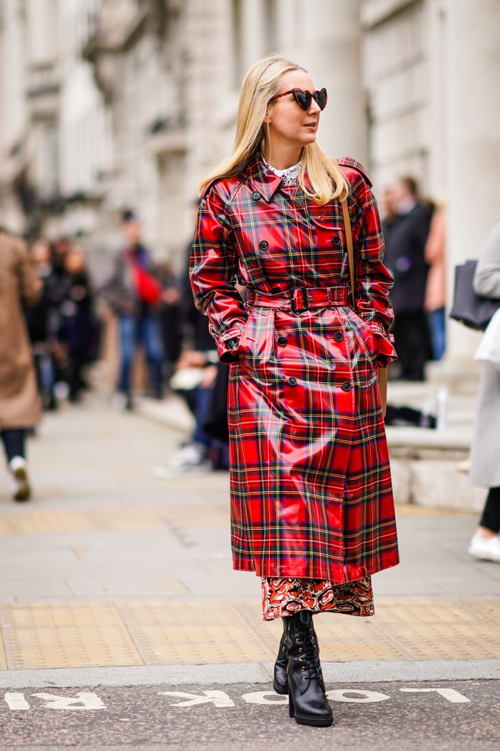 Over a Dress, With Combat Boots | Burberry Trench Coats at Fashion Week ...