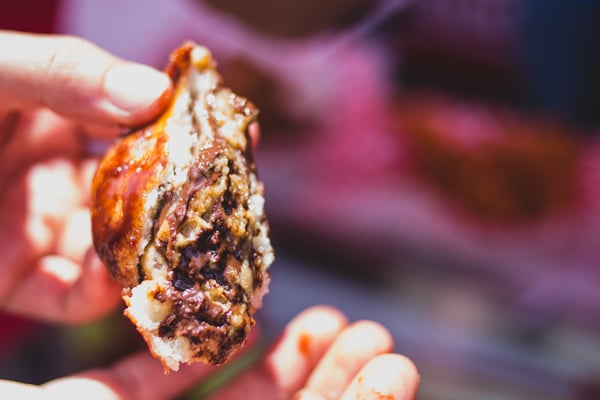 What: Amazing. My favorite dessert of the fair — a crispy edge to warm, gooey cookie dough? So. Damn. Good.
Where you'll find it: Chicken Charlie's
Cost: $7.75