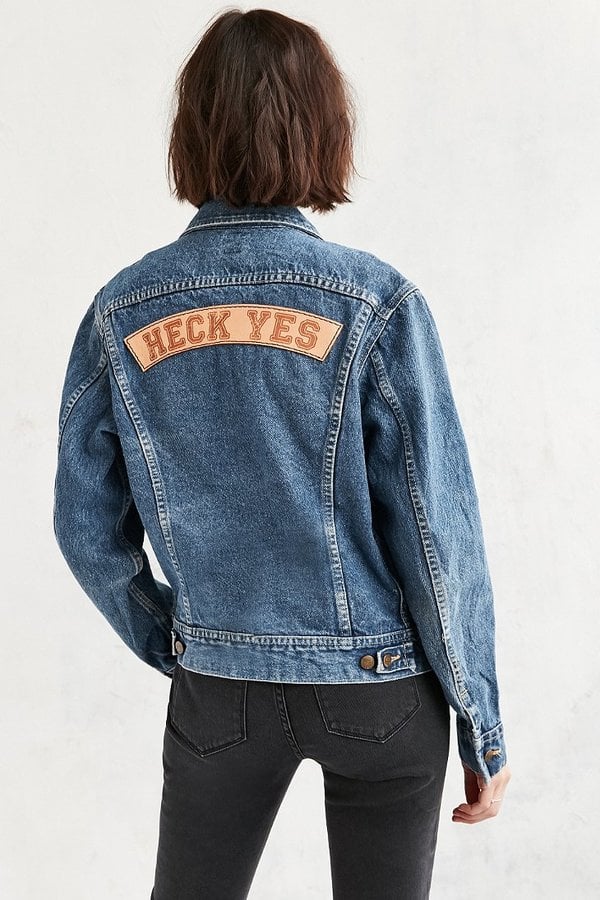 US By Understated Leather For UO  Slogan DenimTrucker Jacket ($239)