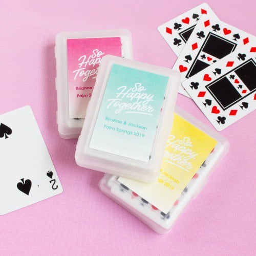 Wedding Themed Playing Cards With Personalized Label