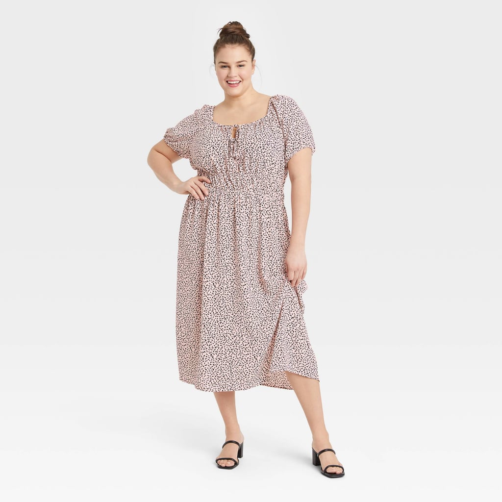 A Dress Under $30: Who What Wear Puff Short Sleeve Smocked Dress