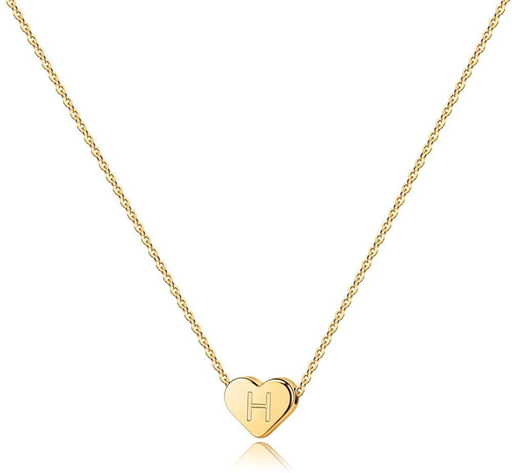 Heart Initial Necklace