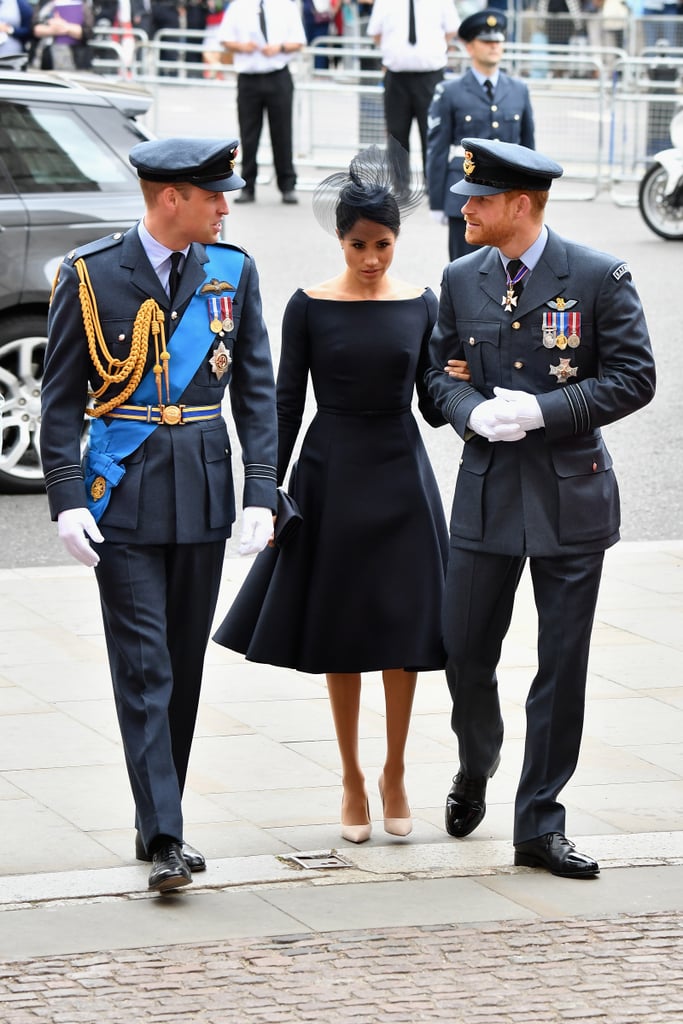 William, Harry, Kate and Meghan at RAF Celebration in London